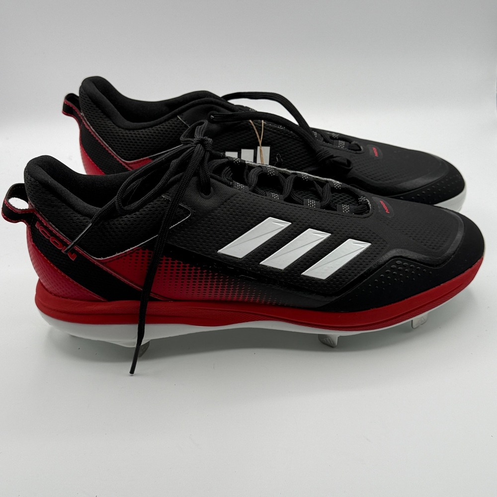 Adidas Icon 7 Baseball Cleats Mens 14 Black Red White S23858 Metal Spikes